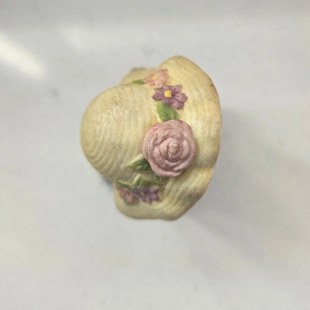 Cherished Moments Porcelain‎ Figurine Girl with Hat Purse Avon Vintage 1983